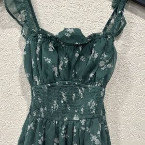 Hollister Green Floral Mini Dress